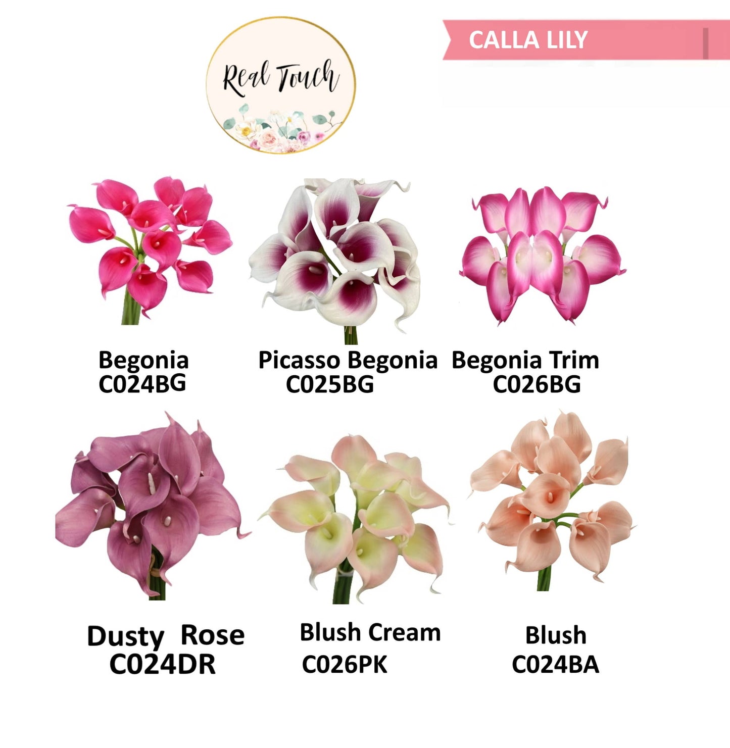 pack of 10 calla lilies-Pink Theme