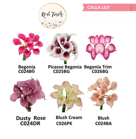 pack of 10 calla lilies-Pink Theme