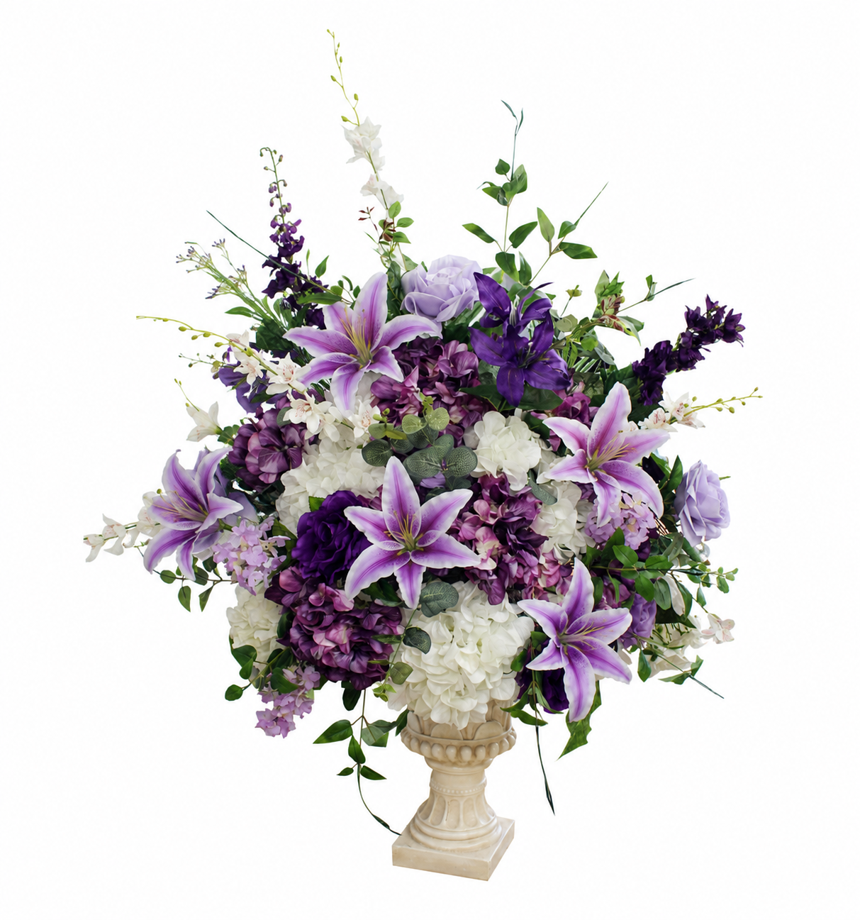Final Stock-6"Bloom Artificial Polyester Lily Flower Head