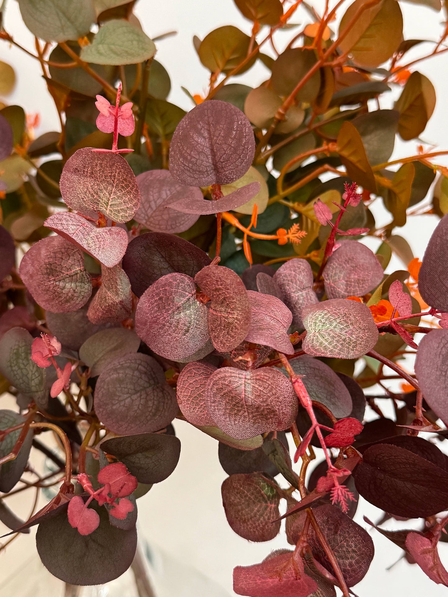30" Rich Fall Tone Faux Eucalyptus Spray-150 Abundant Leaves