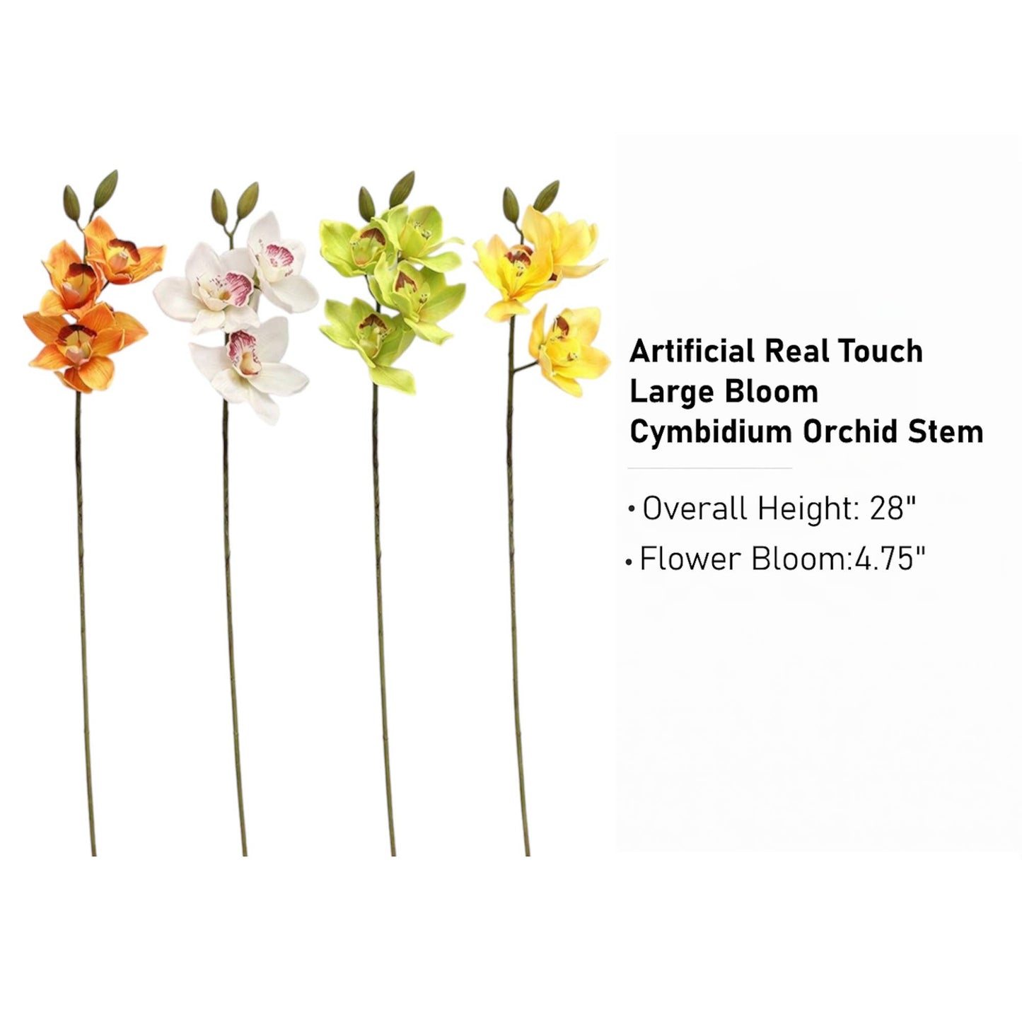 28"Real Touch Cymbidium Orchid Stem-Designer’s Pick