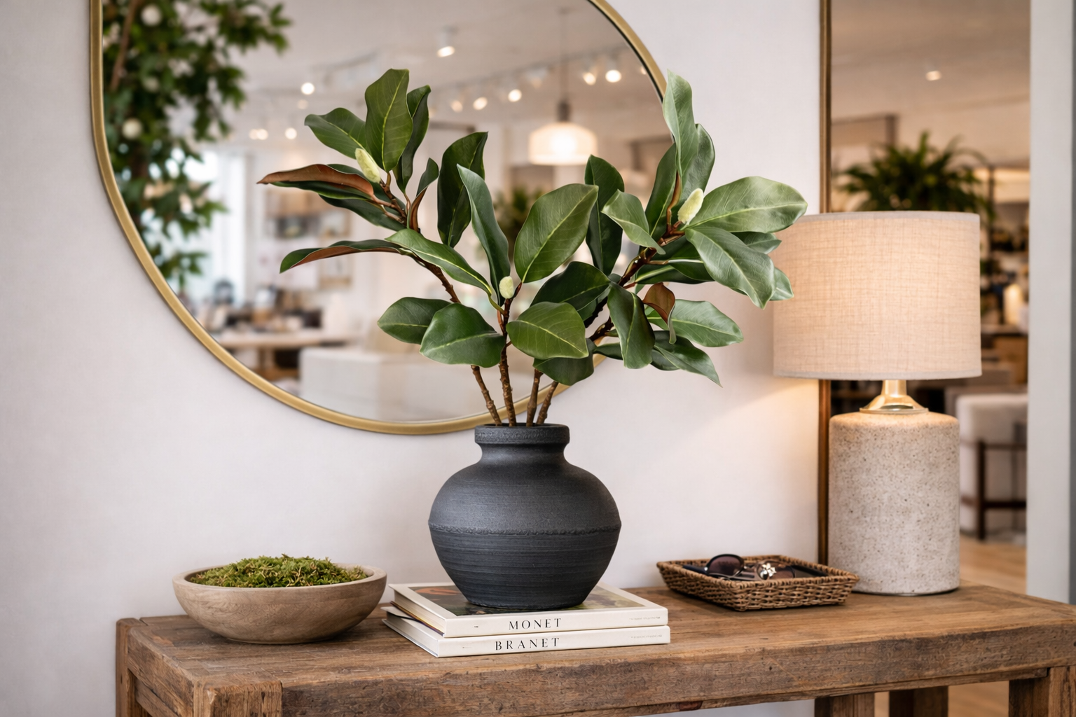 27.5"-Designer’s Pick | Artificial Magnolia Stem 2 Sprays
