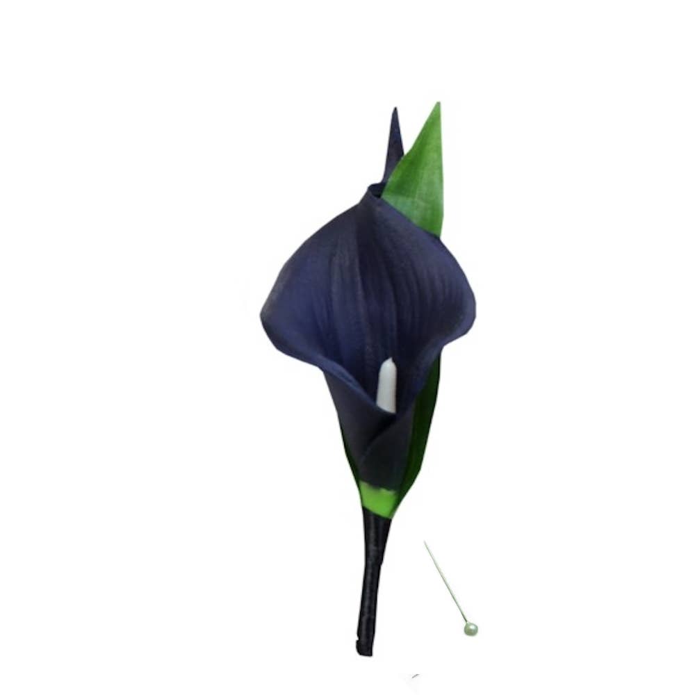 Event Prom Wedding Boutonniere-Real Touch calla lily
