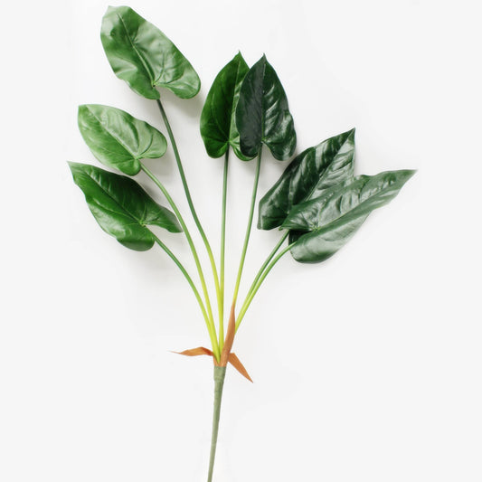 30"Artificial Real Touch Tropical Anthurium bush-7 leaves