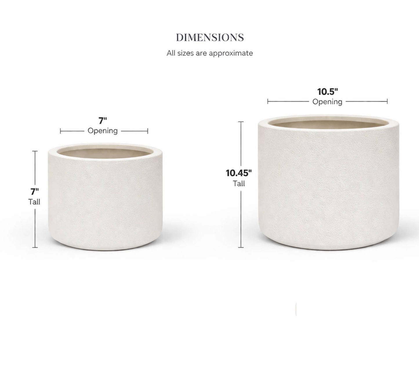 Textured Ceramic-Look Planter (High-Quality Plastic)