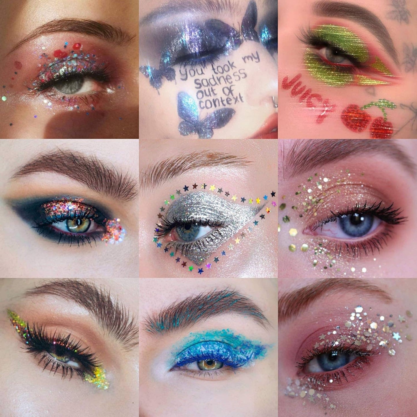 Box of 6 colors-Holographic Chunky Glitters Palette
