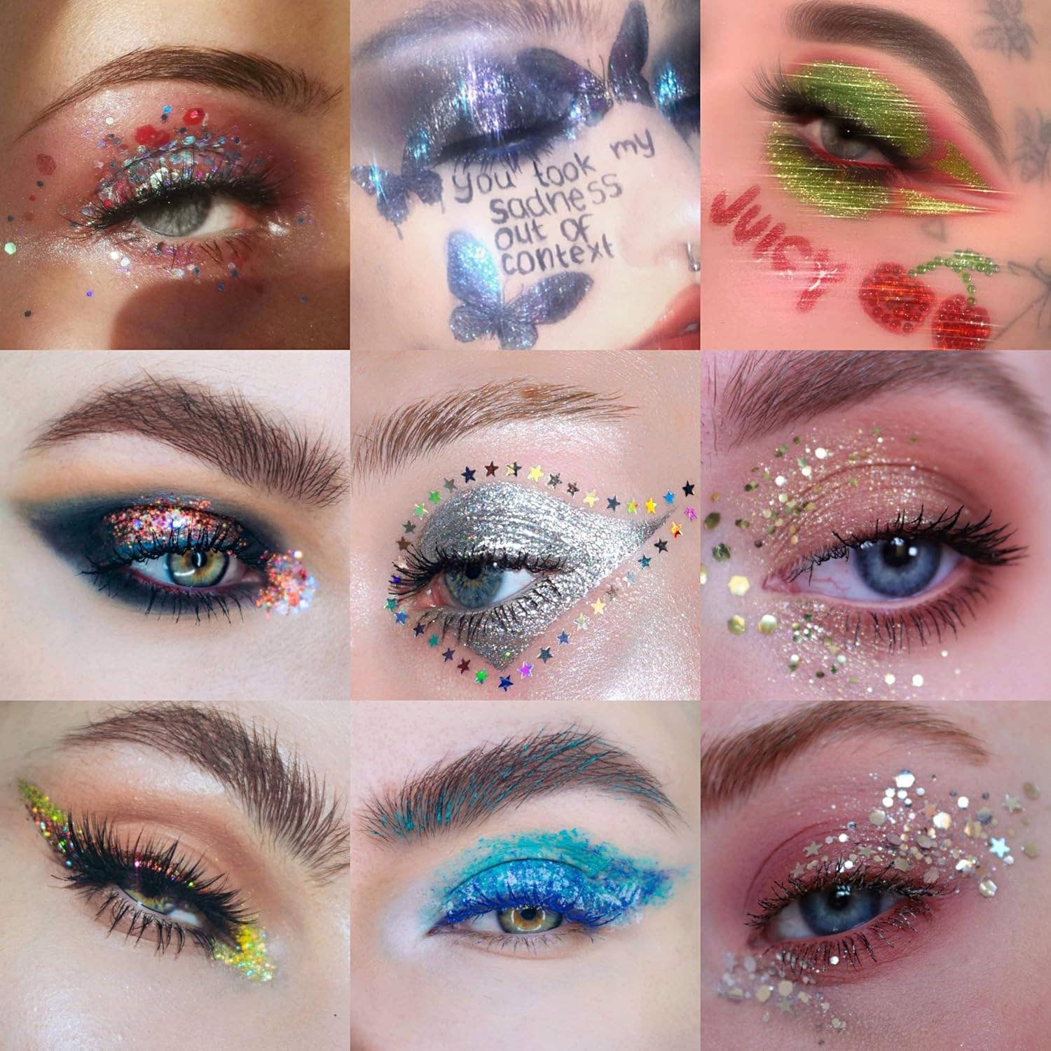 Box of 6 colors-Holographic Chunky Glitters Palette