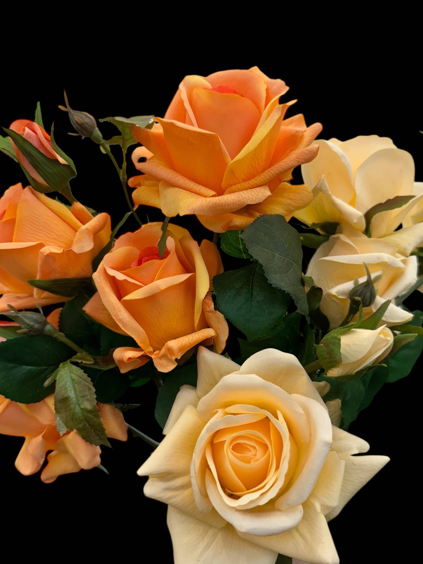 28.75"-Ultra Realistic-Real Touch Rose Stem with 6 Flowers