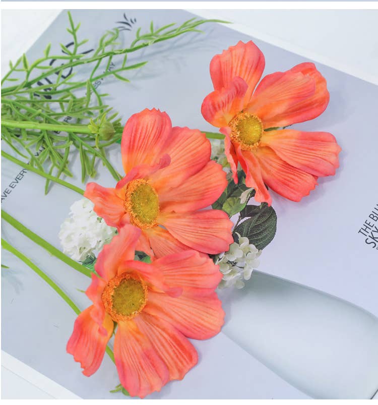 20" Real Touch Cosmos Flowers-vibrant lifelike colors