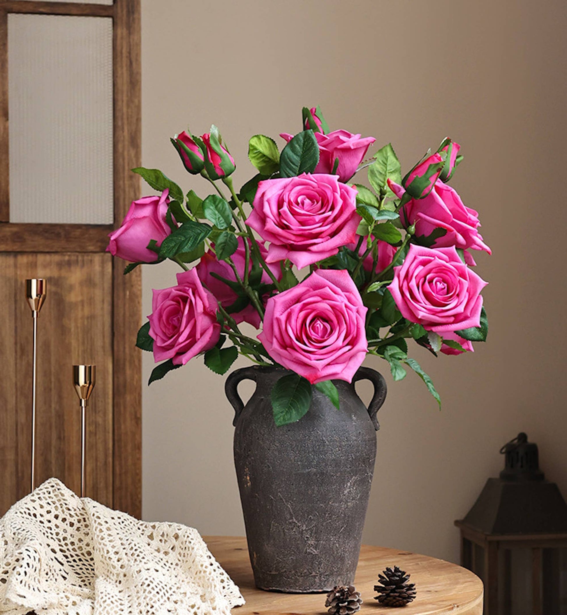 High-End Collection-3-Flower Ultra Realistic Real Touch Rose