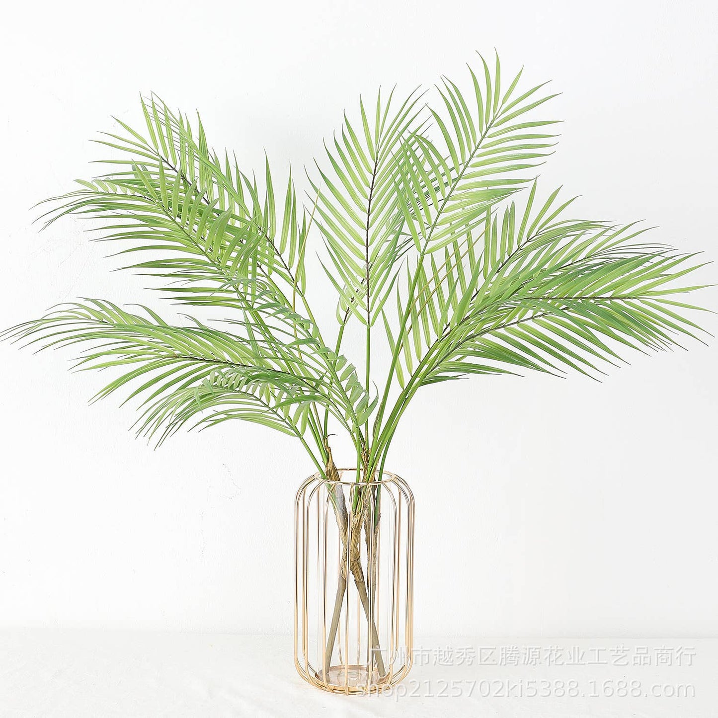 31"-15 Large Leaves Artificial Lifelike Palm Bush 