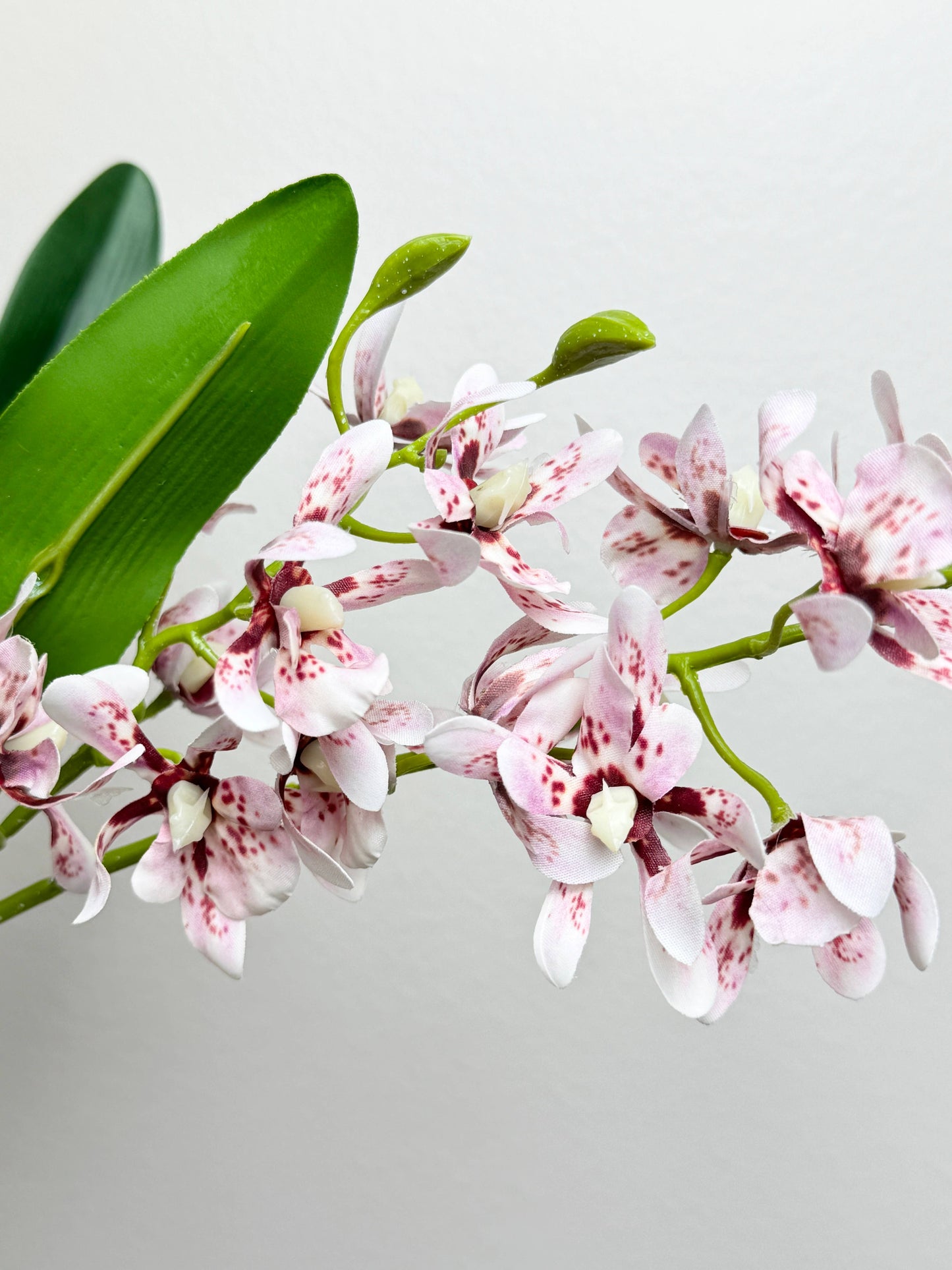17"Artificial Arachnis Orchid Real Touch Leaves