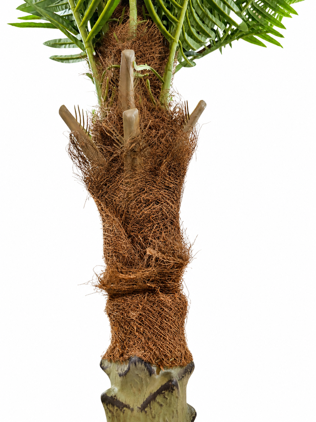 10-12FT-Premium Artificial Coconut Palm Tree, Real Fiber