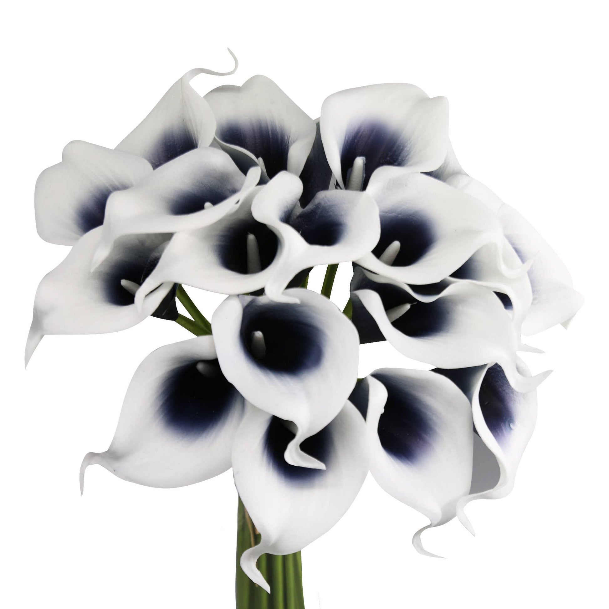 13"-Pack of 10stems-navy theme Real Touch calla lilies