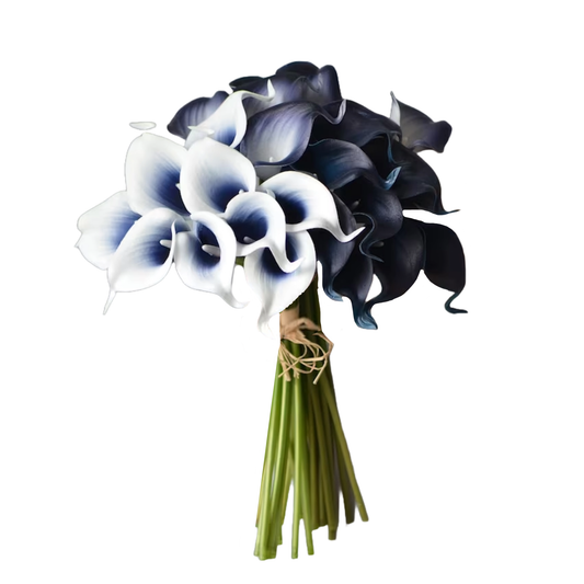 Pack of 10-Lifelike Real Touch Calla lily-Navy Collection