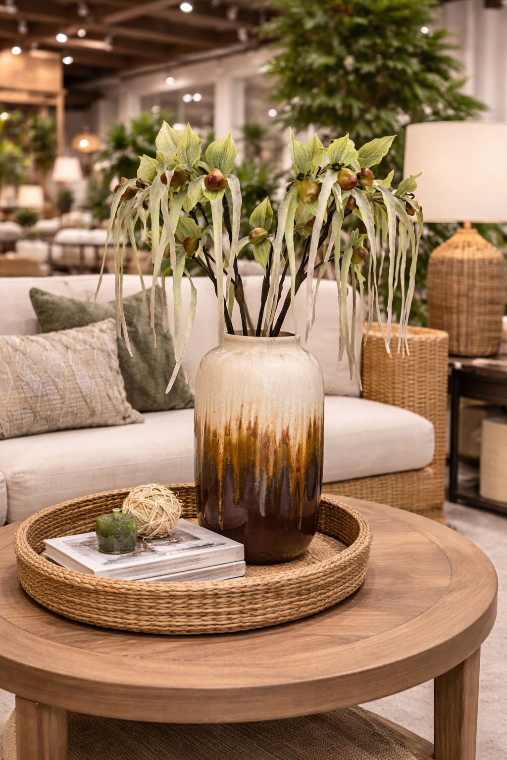 Artificial Soft Touch Bulbophyllum Orchid Stem–Flocked