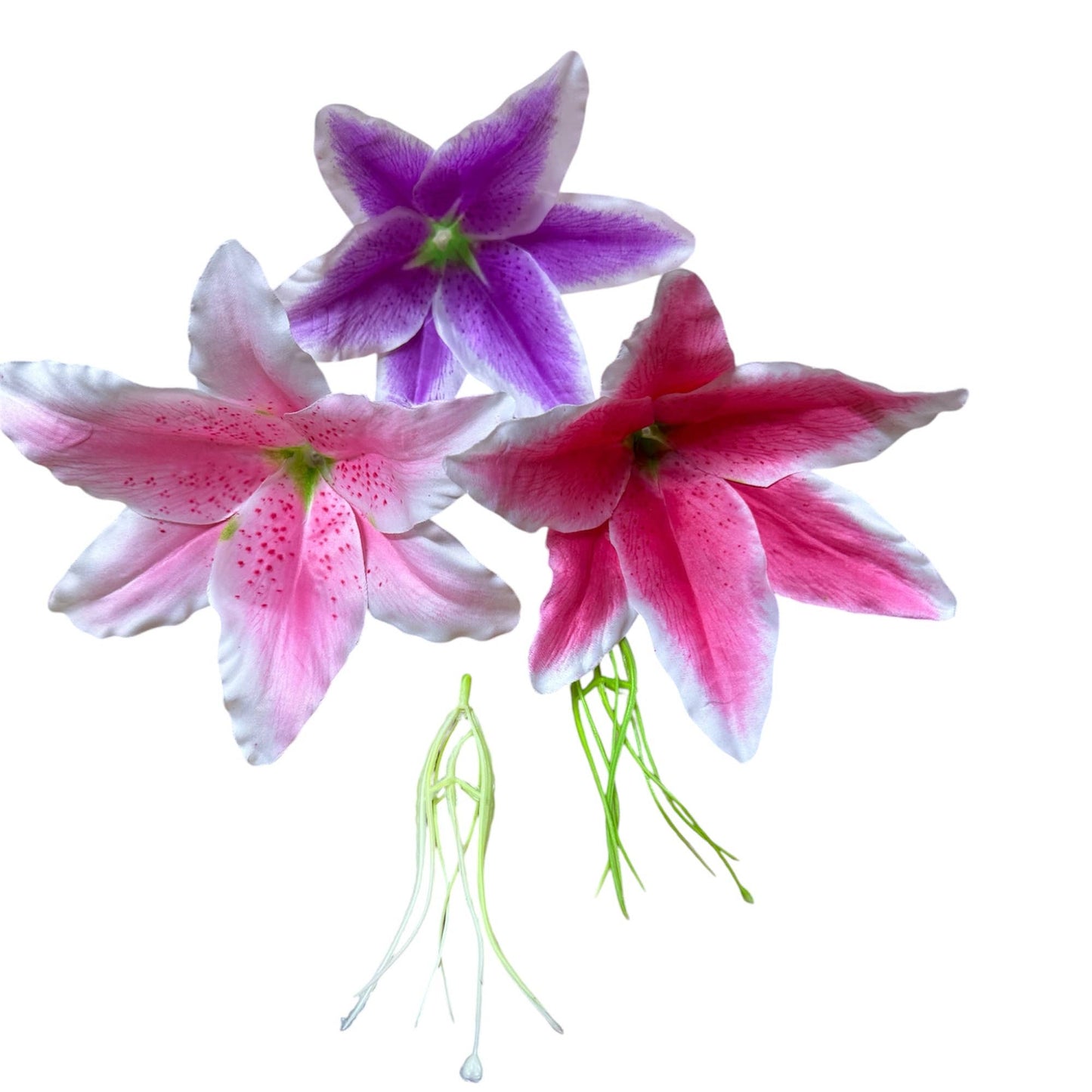 Final Stock-6"Bloom Artificial Polyester Lily Flower Head