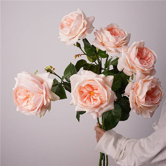 27"Lux Juliet Garden Rose-Moisture-touch coating(6"Bloom)