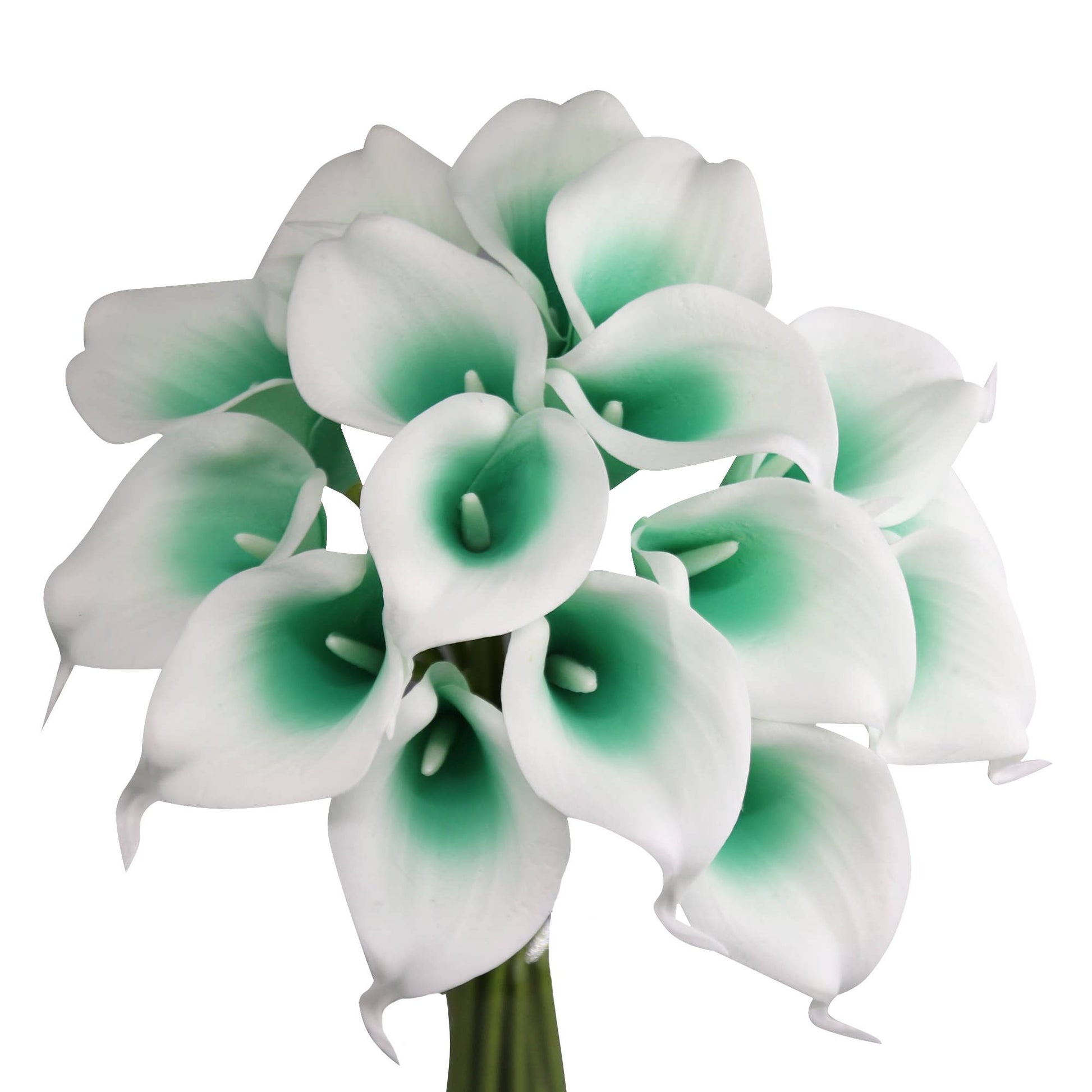 pack of 10-real touch calla lily green color palette