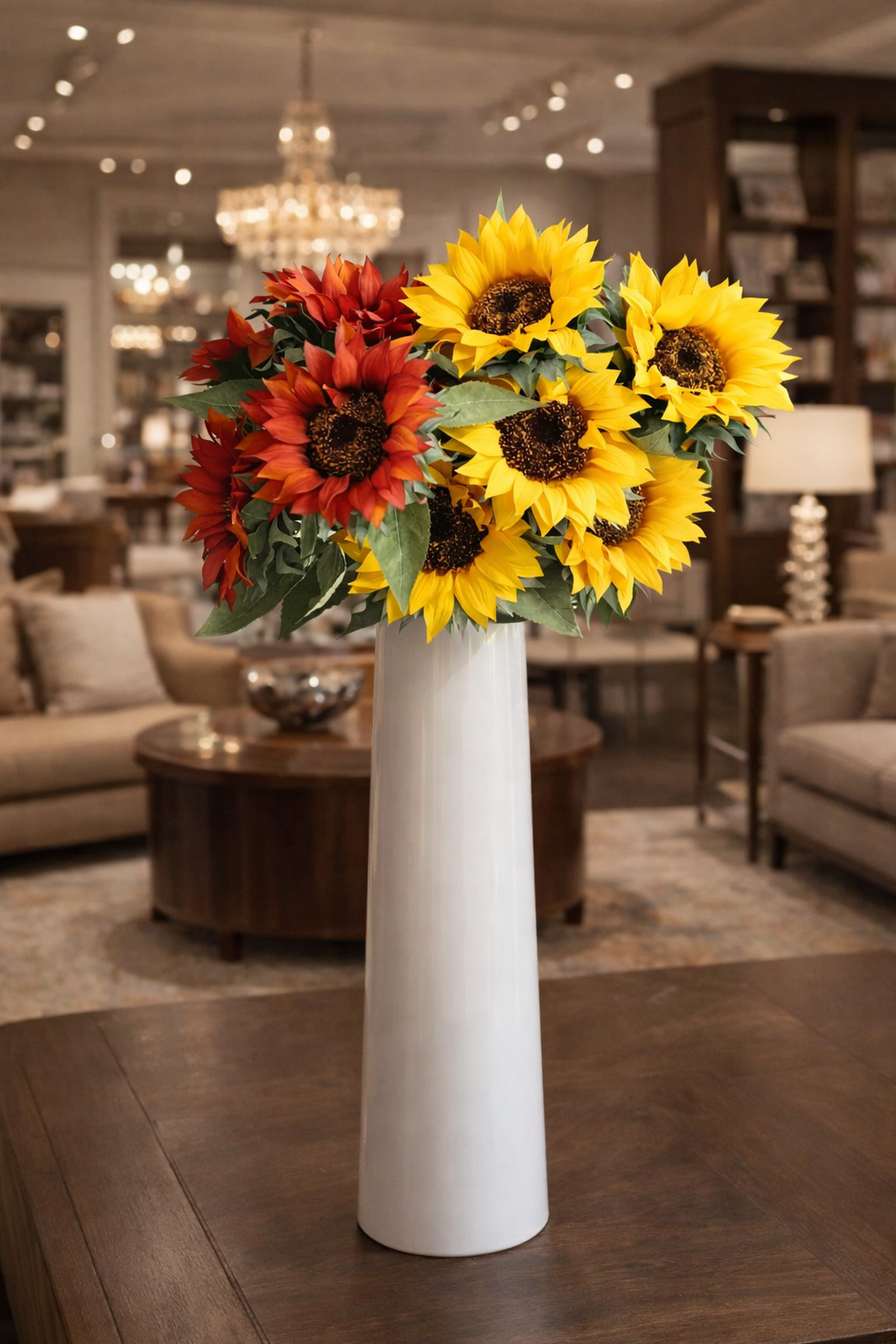 27.5"-Lux Collection-Moisturized Real Touch Sunflower Stem