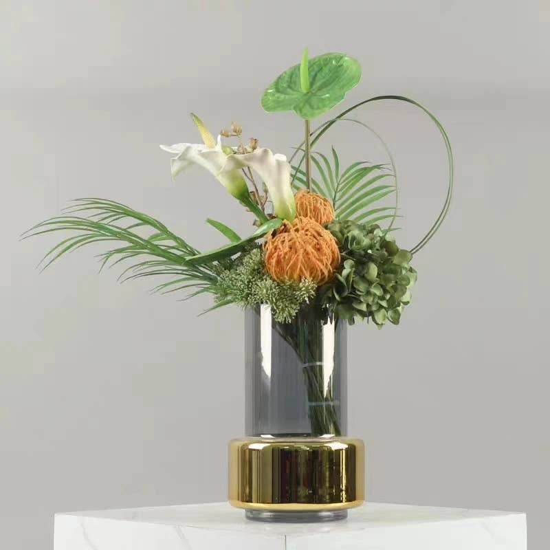31"-15 Large Leaves Artificial Lifelike Palm Bush 