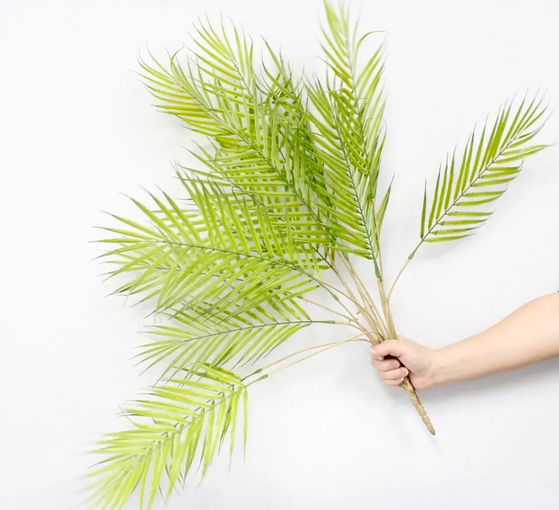 31"-15 Large Leaves Artificial Lifelike Palm Bush 