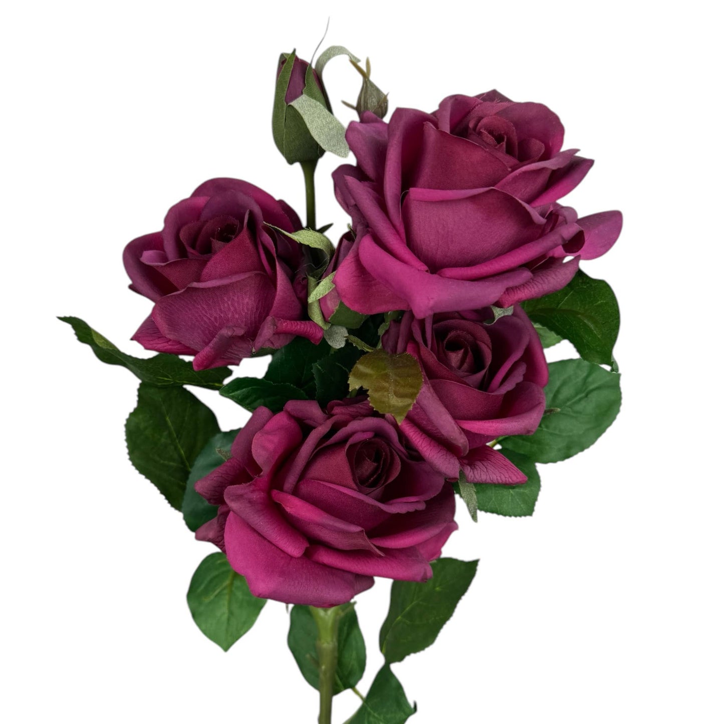 28.75"-Ultra Realistic-Real Touch Rose Stem with 6 Flowers