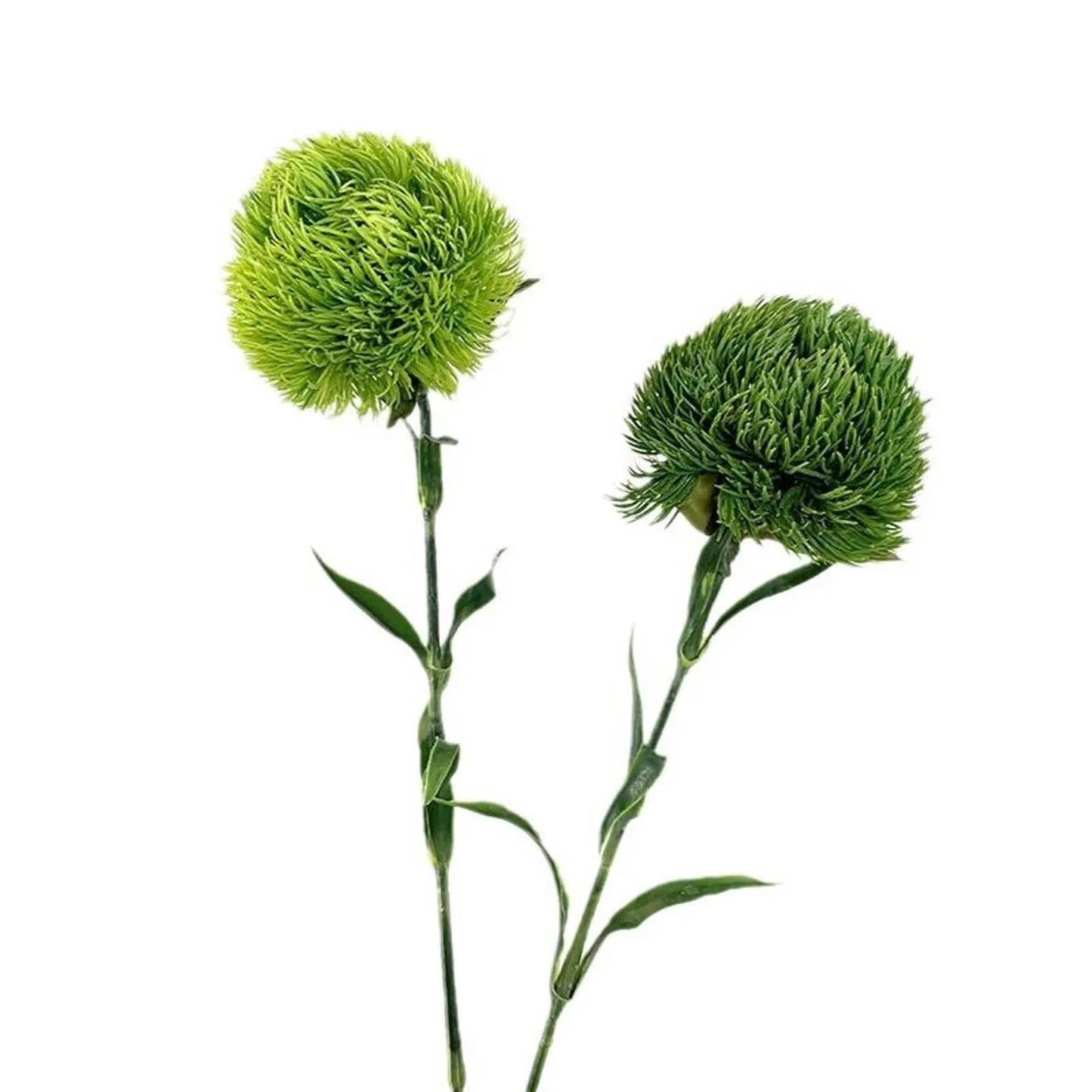 21.5" Realistic Faux Dianthus Green Ball Fresh Green stem
