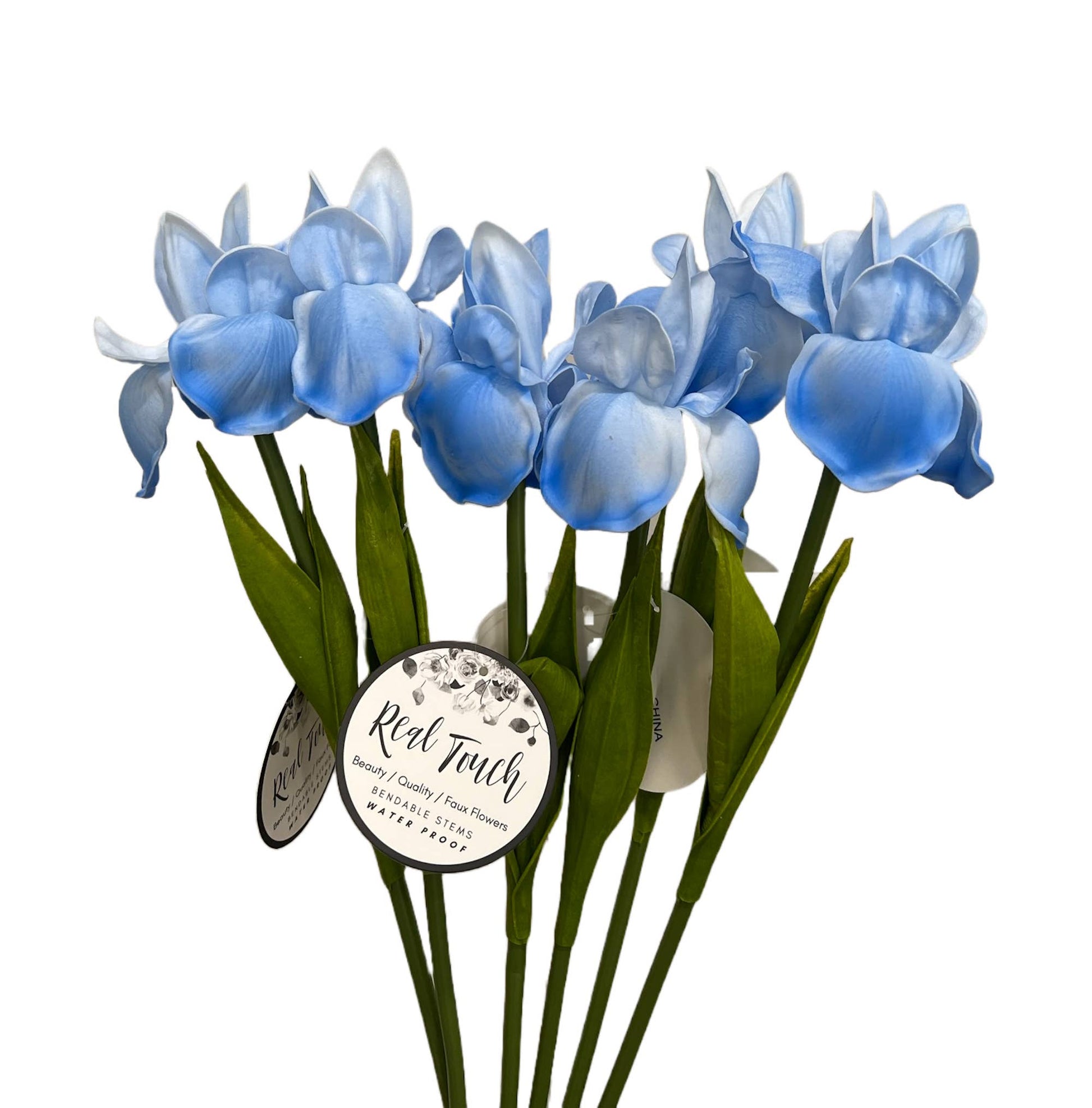 18"-Ultra Soft Real Touch Bearded Iris Stem