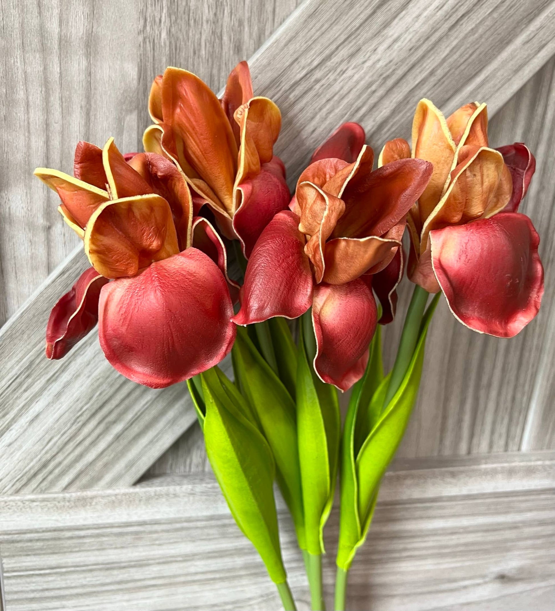 18"-Ultra Soft Real Touch Bearded Iris Stem