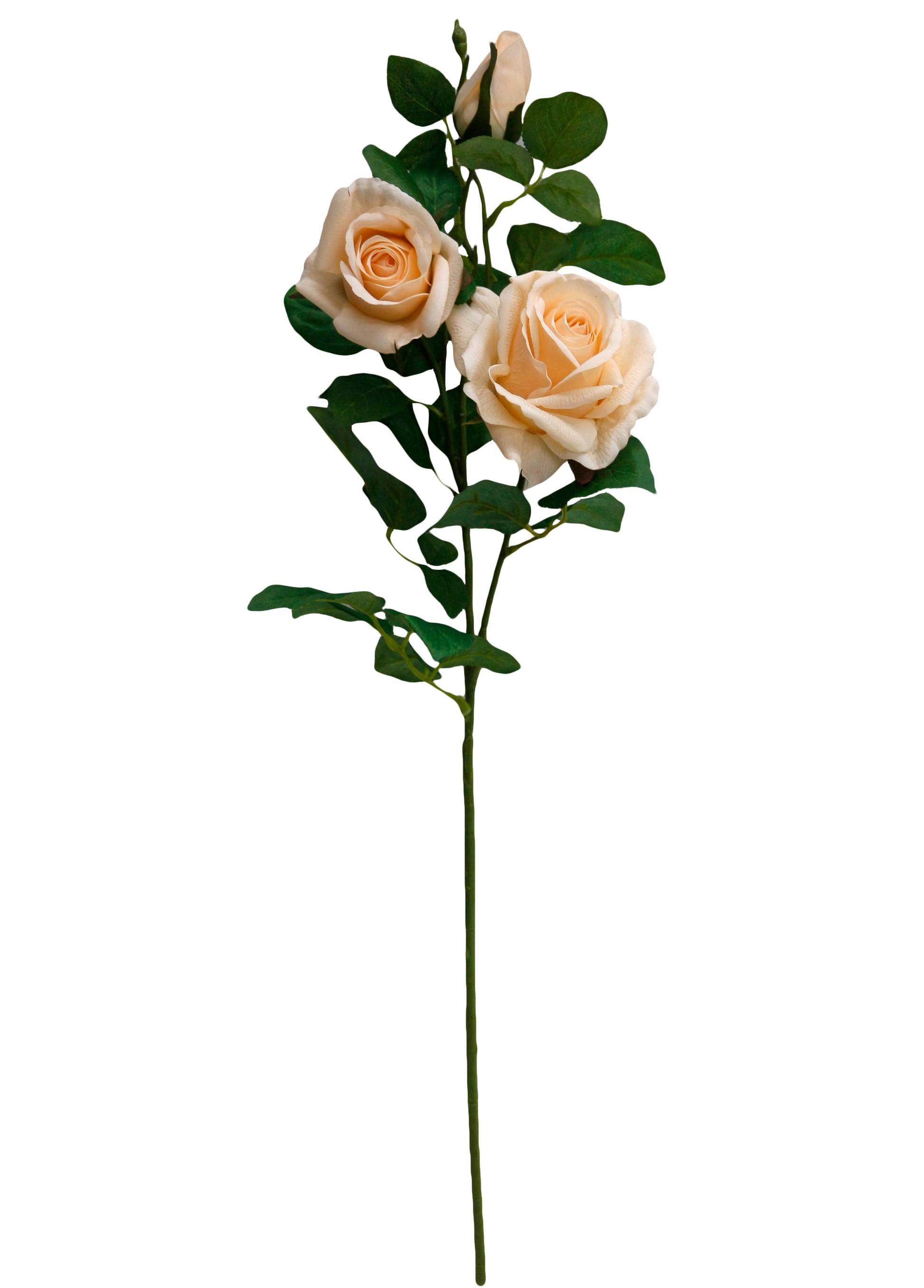 27"-Real Touch moisturized coating rose stem-3 Blooms