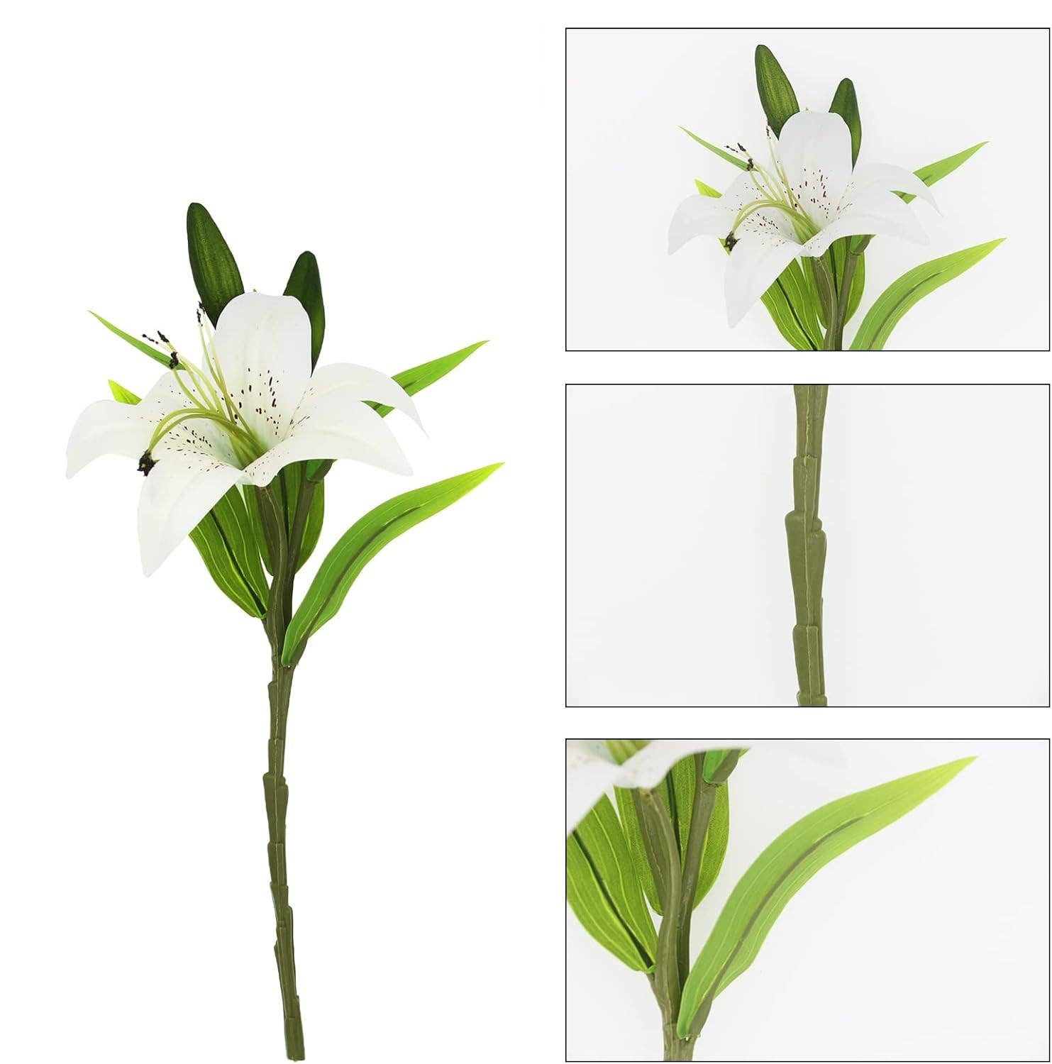15" Real Touch Artificial Lily Stem – | PVC Material