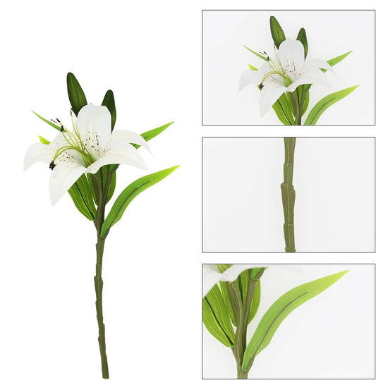 15" Real Touch Artificial Lily Stem – | PVC Material