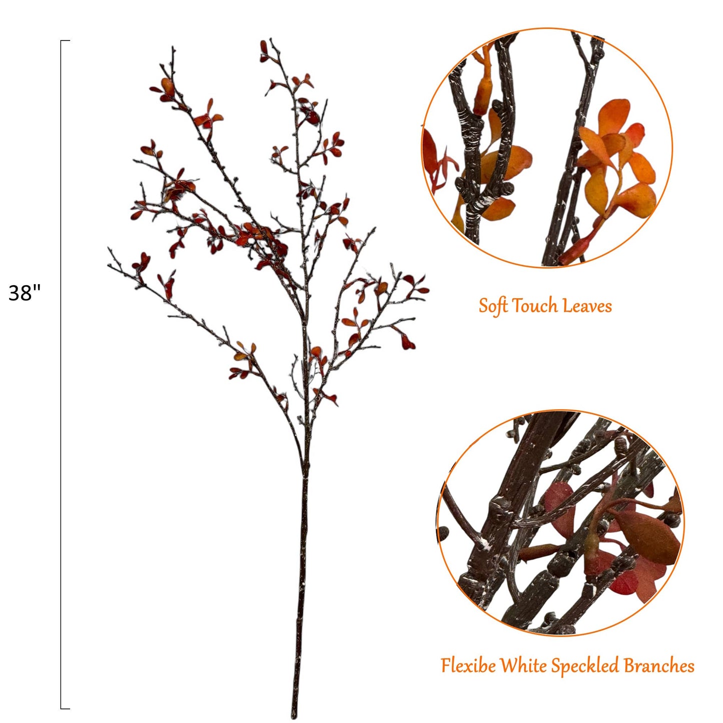 38" Quality Artificial Fall leaf Branches 