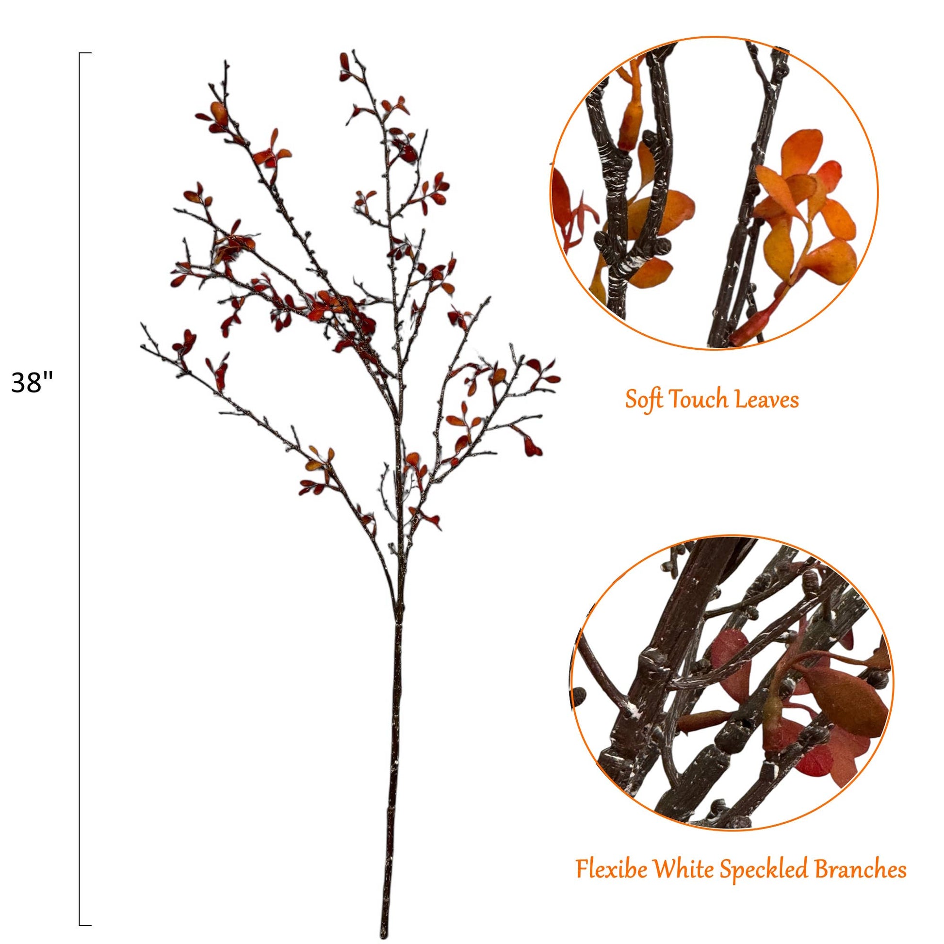 38" Quality Artificial Fall leaf Branches 