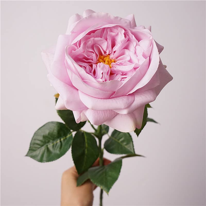 27"-Lux Faux Juliet Rose-Moisturizing Finish-5"Bloom