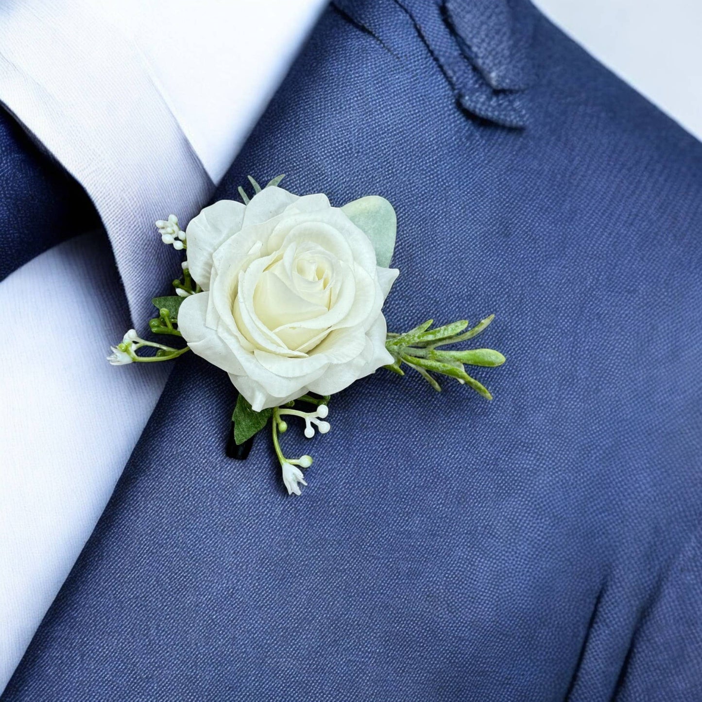 Lifelike Event Boutonniere-Real touch-Pick rose color 