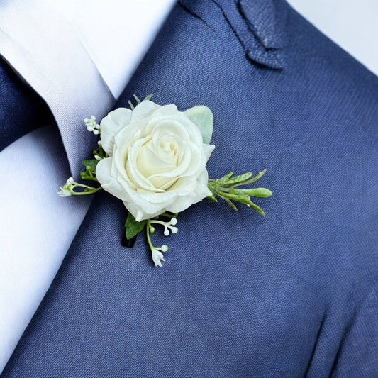 Lifelike Event Boutonniere-Real touch-Pick rose color 