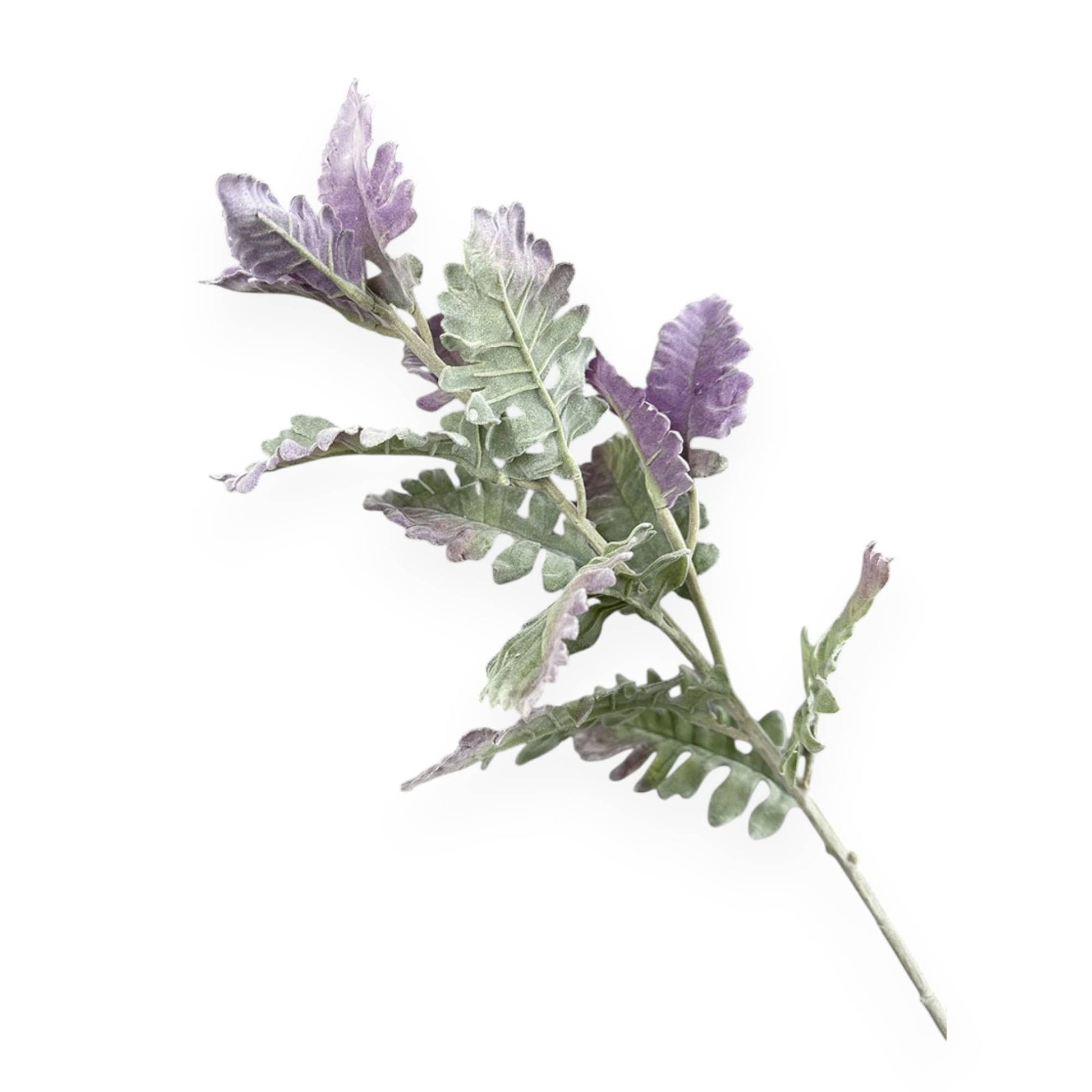 30.5"-Premium-quality Frosted Dusty Miller Spray-14 leaves