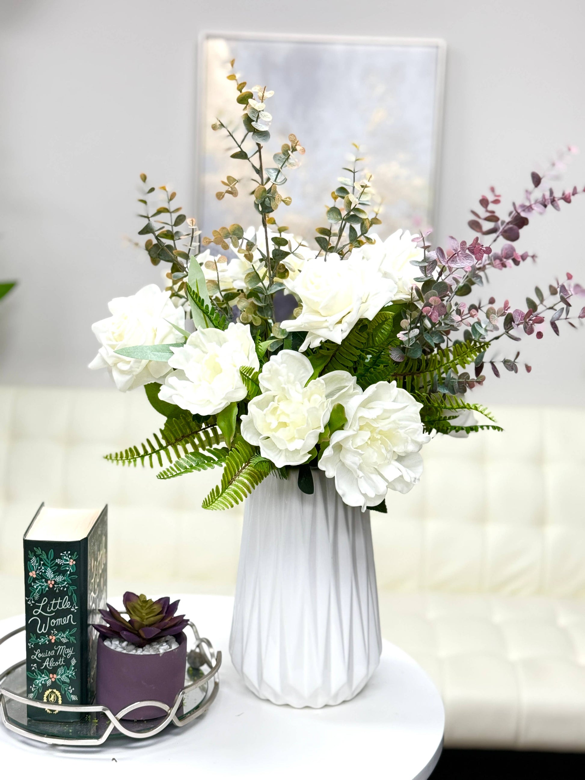 25"Artificial Spiral Eucalyptus Sprays 