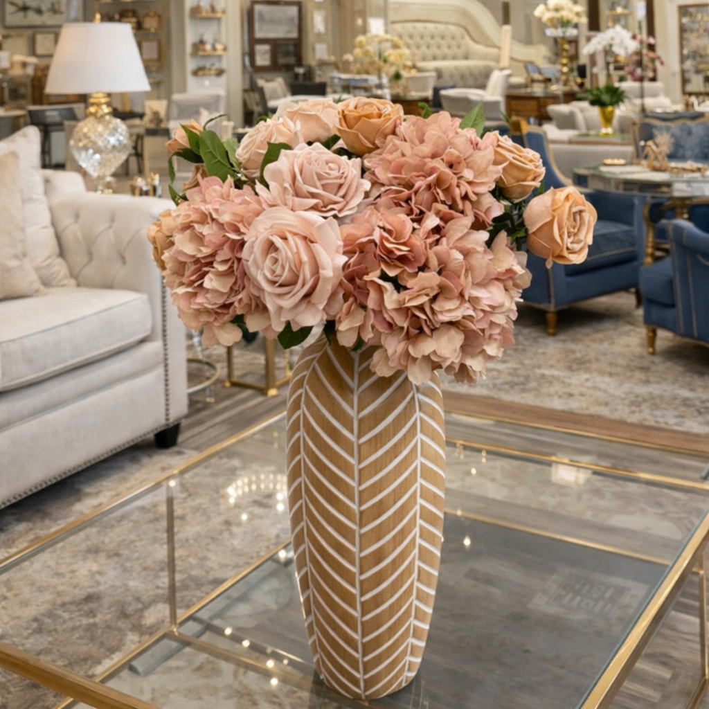 19"-Quality Faux Hydrangea-Moisturizing Coating