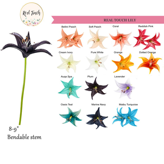 Real Touch Lily with Bendable stem