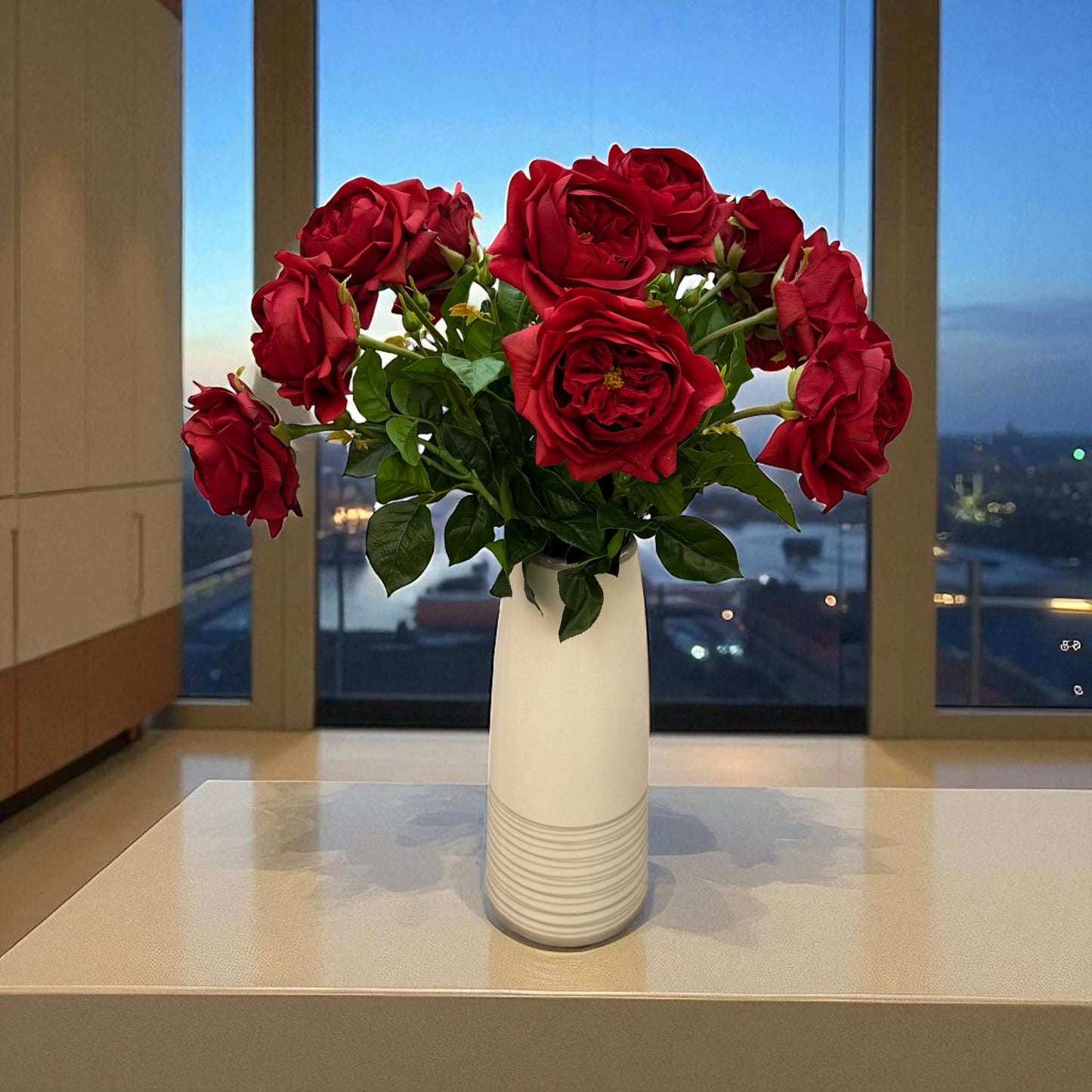 18"Elegant Real touch Juliet Rose-Moisture-touch coating