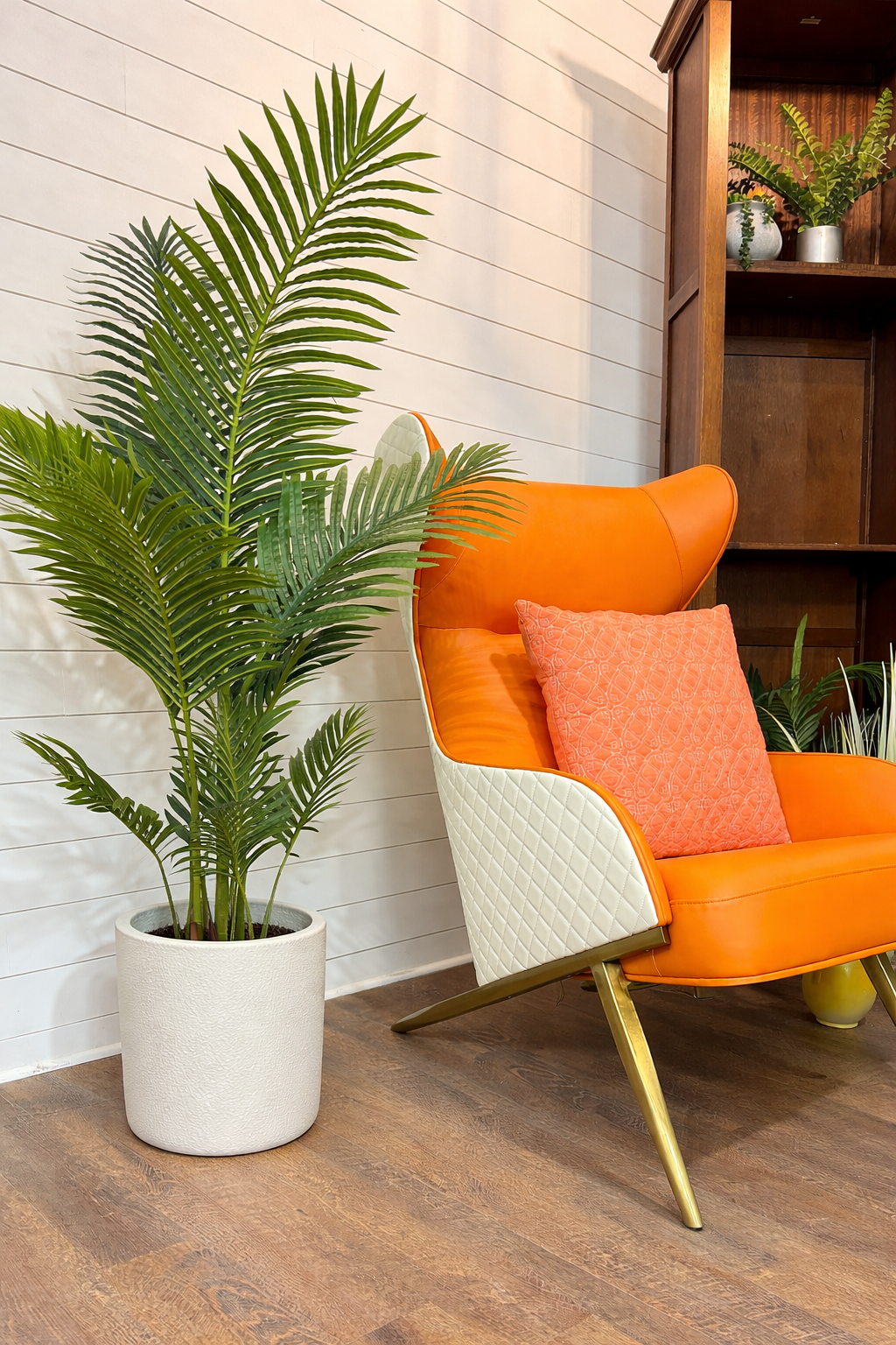 Textured Ceramic-Look Planter (High-Quality Plastic)