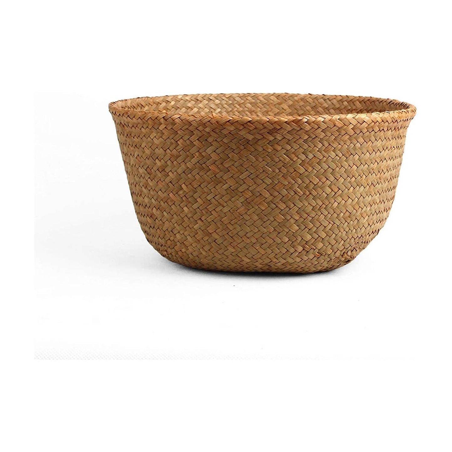 Foldable Seagrass Belly Basket/planter–Natural Woven Storage