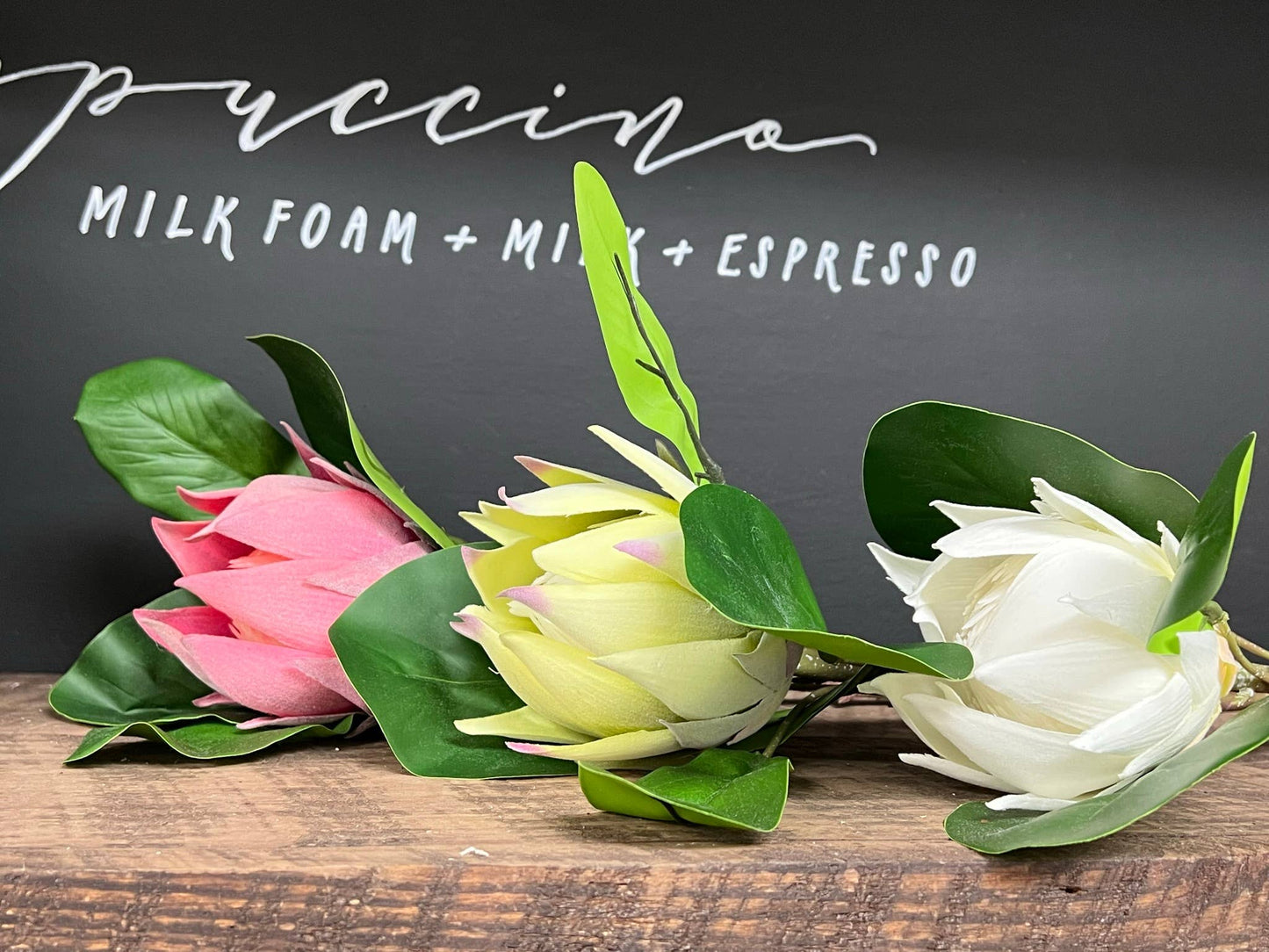 21"Quality Artificial King Protea Cynaroides-real touch leaf