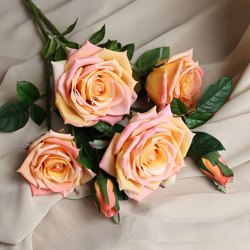 High-End Collection-3-Flower Ultra Realistic Real Touch Rose