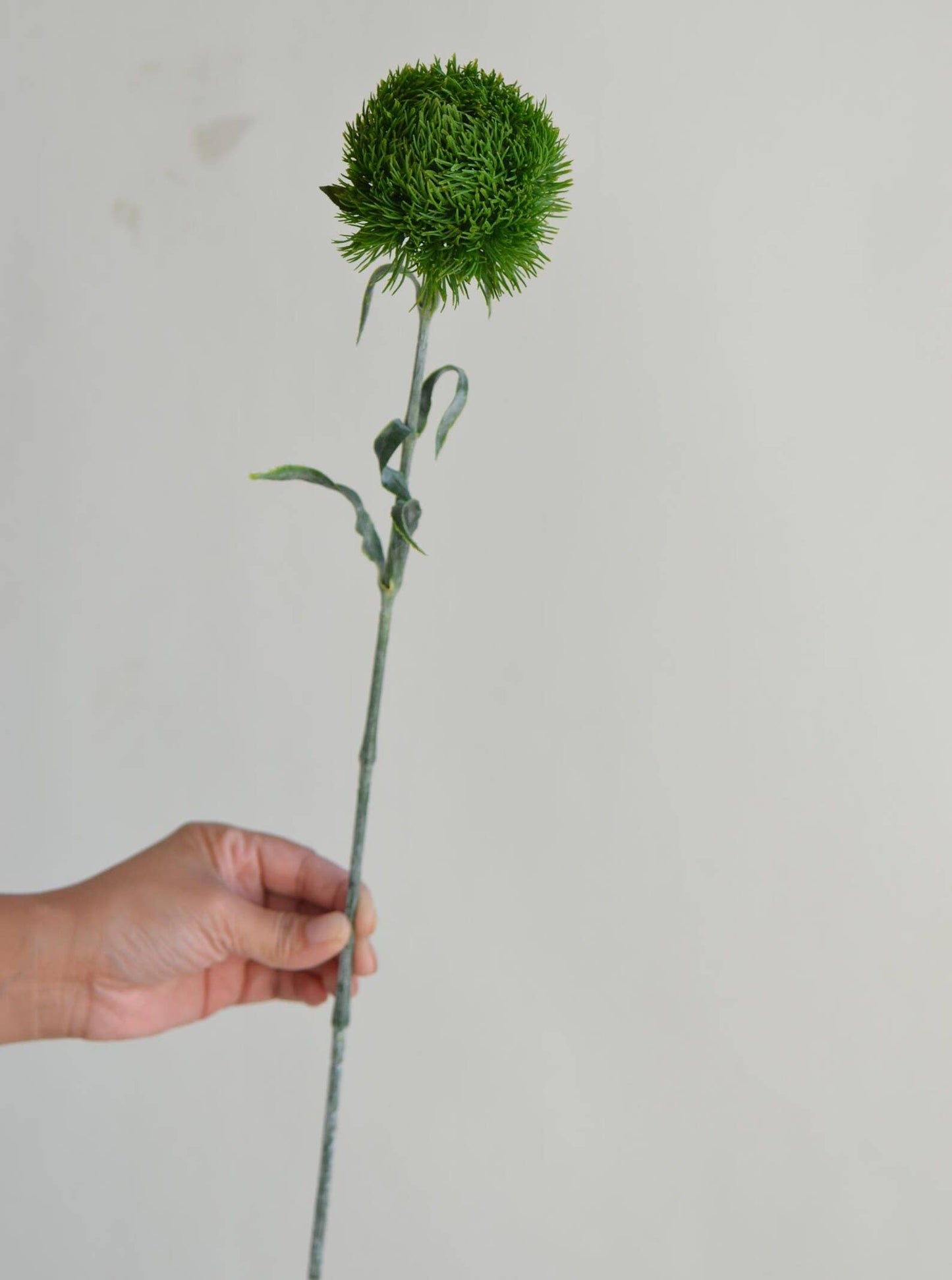 21.5" Realistic Faux Dianthus Green Ball Fresh Green stem