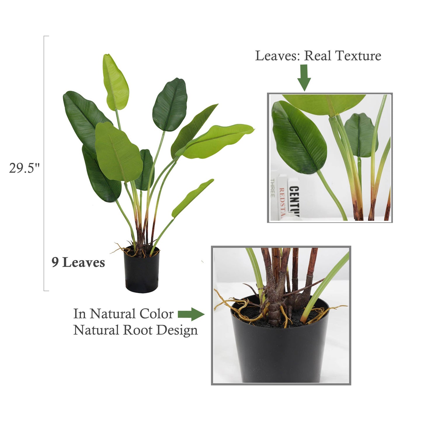 29.5"Real Touch Bird of Paradise Artificial Plant