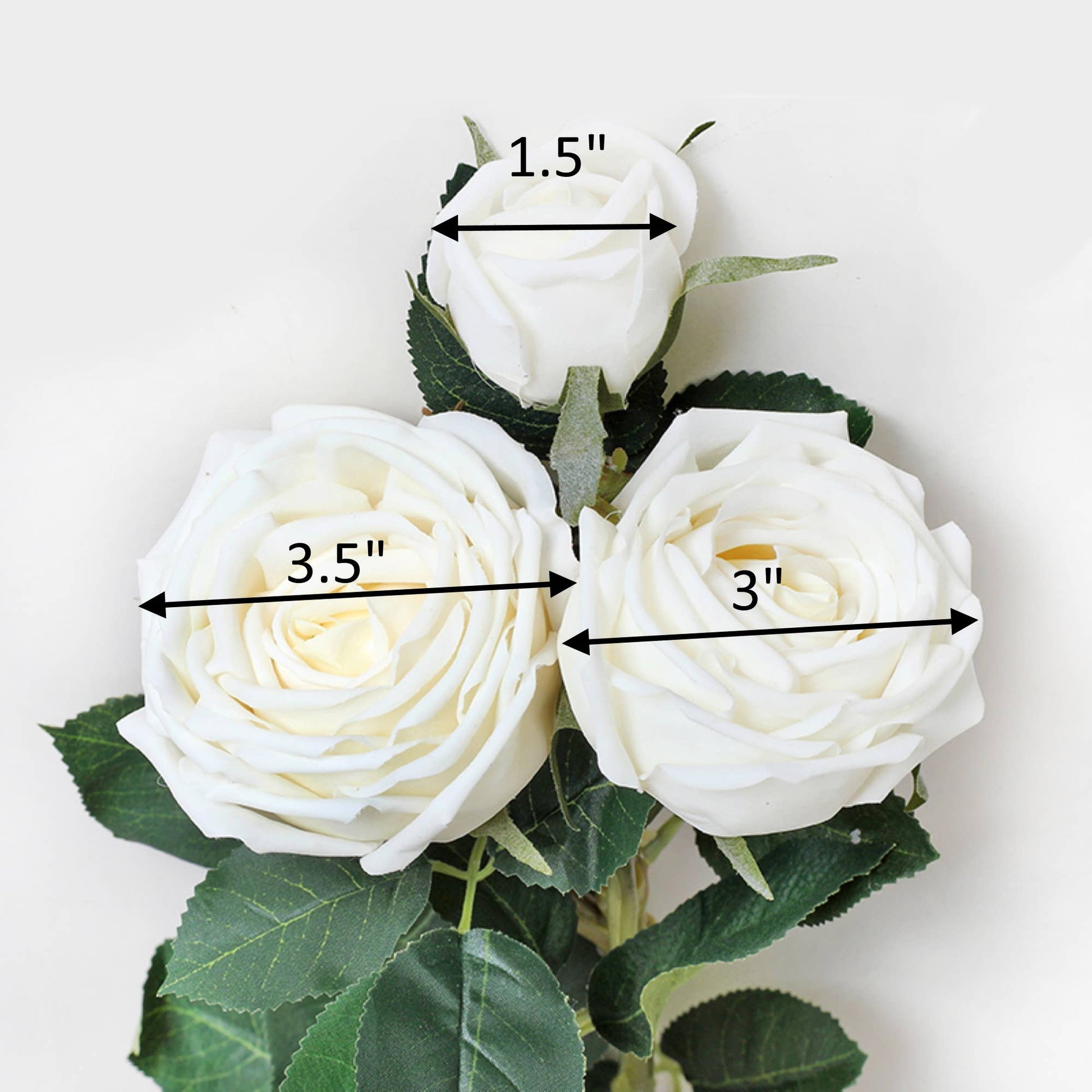 28.75"-Long Lush Elegant large bloom Real Touch Cabbage Rose